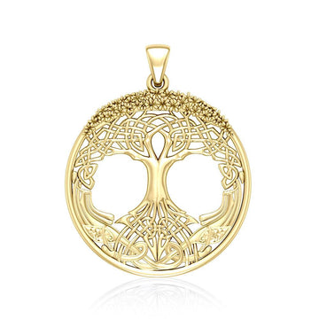 The Tree of Life, Beyond astounding ~ Sterling Solid Gold Jewelry Pendant GPD3544 - Jewelry